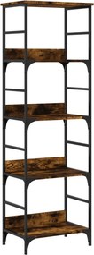 vidaXL füstös tölgy színű szerelt fa könyvespolc 50 x 33 x 153 cm