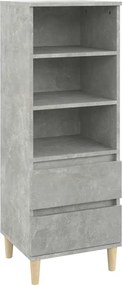 vidaXL betonszürke szerelt fa magasszekrény 40 x 36 x 110 cm