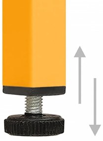 mustársárga acél TV-szekrény 105 x 35 x 50 cm