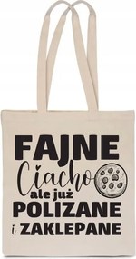 Öko Táska Pamut ekrü ajándék Valentin Napi Sütemény Férfinap TT_449