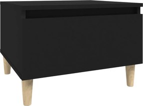 vidaXL fekete szerelt fa kisasztal 50 x 46 x 35 cm