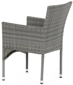 Szürke Polyrattan Kerti Szék, Fém Vázzal. AZC-S2118 GREY