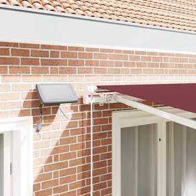 burgundi vörös kézzel kihúzható LED-es napellenző 300 x 250 cm