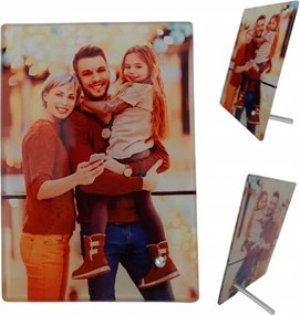 DekoratĂv ĂŒveg kĂ©pkeret 11x16 cm TetszĆleges NyomtatĂĄs Szöveg FĂ©nykĂ©p