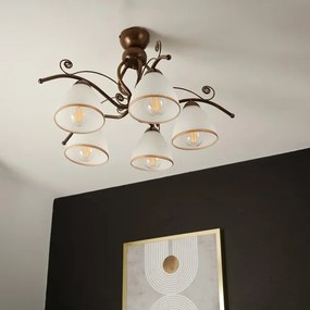 Brilagi - LED Felületre szerelhető csillár ANTICO 5xE27/60W/230V bronz patina