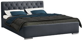Typ06 ágyrácsos ágy, sötétszürke (160 cm)