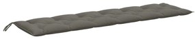 2 db melange sötétszürke szövet kerti padpárna 200 x 50 x 7 cm