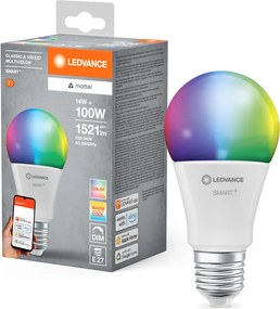 Led izzó E27 14W 100W 1521lm Rgbw Cct Smart+ Matter WiFi Classic