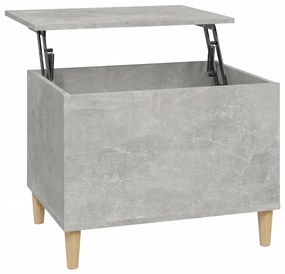 Betonszürke szerelt fa dohányzóasztal 60 x 44,5 x 45 cm