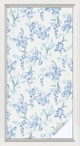 Öntapadós Ablakfólia Adatvédelem Kék virágok 50x100