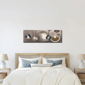 Kép - Aranybarna absztrakció (órával) (90x30 cm)