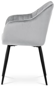 Szürke Bársony Étkezőszék. PIKA SIL4