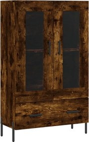 vidaXL füstös tölgy színű szerelt fa magasszekrény 69,5 x 31 x 115 cm