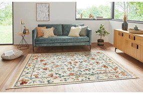 Krémszínű viszkóz szőnyeg 160x230 cm Oriental Flowers – Nouristan