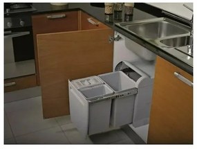 Elletipi CITY beépíthető hulladékgyűjtő -kihúzható, 12 + 8 + 8 l