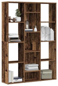antik fa forgácslap térelválasztó/könyvszekrény 100x24x140 cm