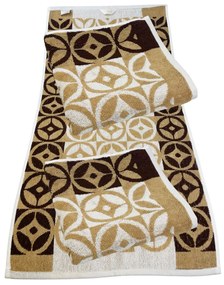 Frottír törölköző Kompass Barna 70x140cm TiaHome