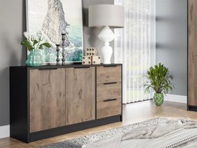 Komód Pengasa 2D3S (fekete + viking tölgy) . 1103666