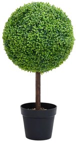 zöld gömbalakú cserepes műpuszpáng 50 cm