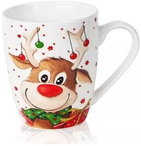 Karácsonyi porcelán bögre réni