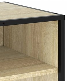 sonoma tölgy színű szerelt fa és fém TV-szekrény 91x40x46 cm