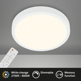 Briloner 3704-016 - LED Dimmelhető mennyezeti lámpa RUNA LED/22W/230V fehér + távirányító