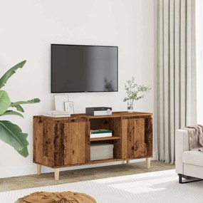 antik fa színű szerelt fa TV-szekrény 102 x 35 x 50 cm