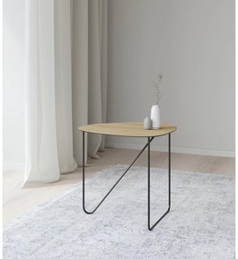 Natúr színű fém dohányzóasztal 37x44 cm Curve M Wood – LIND DNA