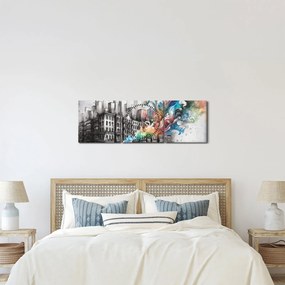 Kép - Ipari élet (órával) (90x30 cm)