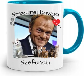 Donald Tusk Kék Bögre Platform Ajándék fényképes nyomtatással