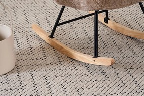 Hintaszék, relaxációs szék kordbársony kárpitozással, bézs-khaki színű