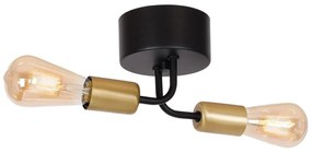Felületre szerelhető csillár BRENDA 2xE27/60W/230V fekete/arany