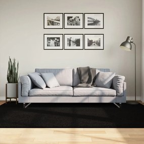 HUARTE fekete rövid szálú puha és mosható szőnyeg 160 x 230 cm