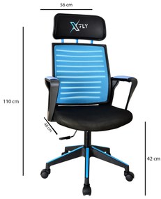 Irodai gamer szék Vamivo 1 (kék + fekete) . 1093817