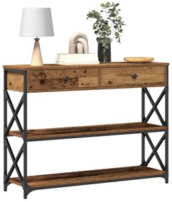 Tábla Régi Fa 100x28x75 cm Műanyag Fa és Acél
