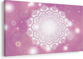 Egy mandala képe rózsaszín háttérrel (90x60 cm)