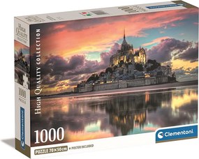 Franciaország Mont-Saint Michel 1000 db-os Compact puzzle Clementoni