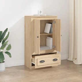 sonoma tölgy szerelt fa magasszekrény 60x35,5x103,5 cm