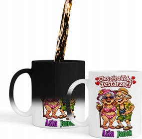 Bögre Mágikus Vicces Szerelmes Pár Akar Megöregedni Veled Nevek