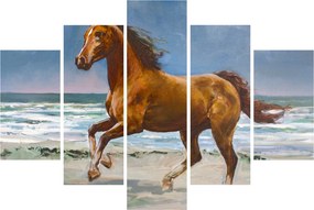 Egy ló képe a tengerparton (150x105 cm)