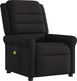vidaXL fekete szövet dönthető masszázsfotel