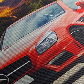 Kép - piros Mercedes (90x60 cm)