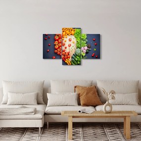 Kép - Zöldséggel teli asztal (90x60 cm)