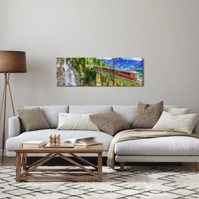 Kép - Matterhorn, Zermatt, Valais, Svájc (órával) (90x30 cm)