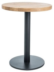 Puro II étkezőasztal, átmérője 60 cm, tölgy / fekete