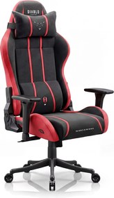 Gamer szék szövet Small Size, fekete-piros: Diablo X-One 2.0 Bloody Mary