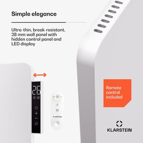 Klarstein Wonderbeam 450 Hybride infravörös hősugárzó 60 x 60 cm 450 W Heti időzítő Távirányító