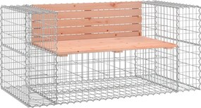 vidaXL tömör duglászfenyő gabion kerti pad 143 x 71 x 65,5 cm