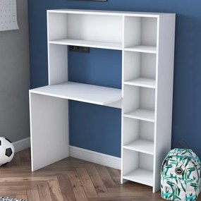 RANI munkapad polccal, 113,2x141,8 cm, fehér