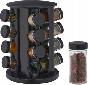 Fűszertartó állvány Forgatható 16 tartály Fűszertartó Konyhai rendszerező G